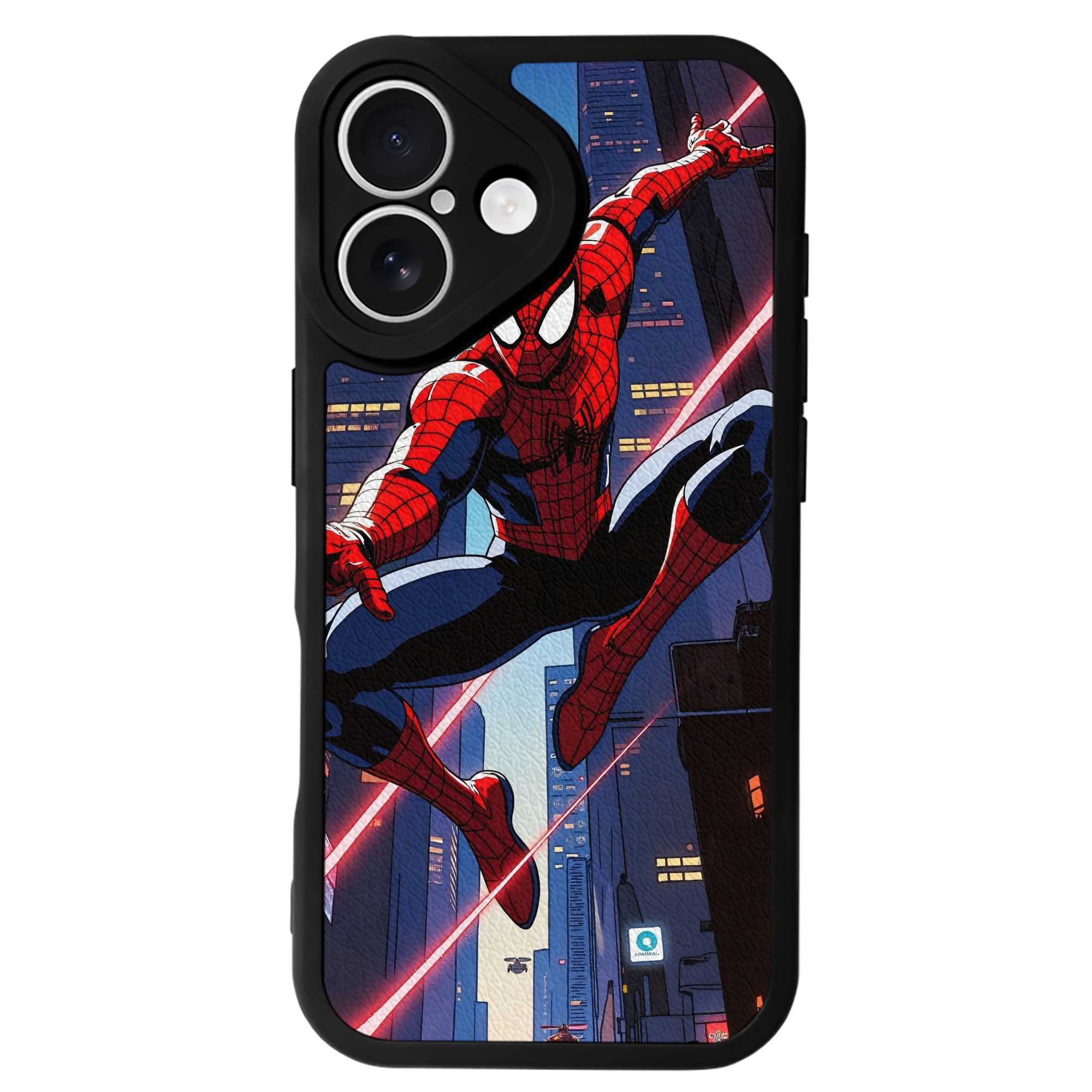 Spider Man スパイダーマン 【iPhone 16シリーズ対応】シリコンスマホケース（レザー調） 材質：シリコン